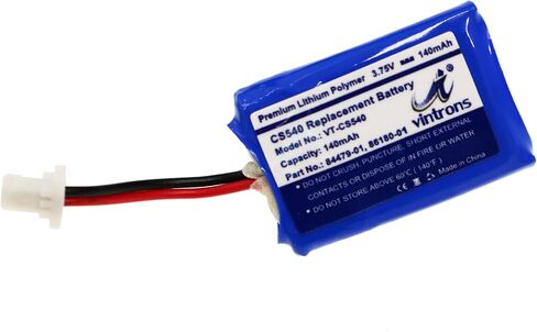 VINTRONS CS540, C054 Replacement 86180-01, 84479-01 Battery for Plantronics CS540 Wireless Headset, 86180-01, 84479-01, (Pack of 6) in Kuwait