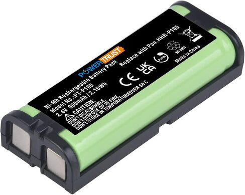 PowerTrust HHR-P105 Battery Panasonic HHR-P105 HHR-P105A KX-242 KX-2420 KX-2421 KX-2422 KX-TG5779 KX-6702 KX-FG2451 KX-TG2411 KX-TG2424 KX-TG2620 KX-TGA241 Cordless Phone Batteries in Saudi Arabia