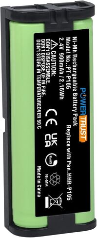 PowerTrust HHR-P105 Battery Panasonic HHR-P105 HHR-P105A KX-242 KX-2420 KX-2421 KX-2422 KX-TG5779 KX-6702 KX-FG2451 KX-TG2411 KX-TG2424 KX-TG2620 KX-TGA241 Cordless Phone Batteries in Saudi Arabia