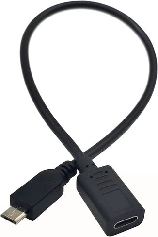 USB Type C to Micro USB Cable, 90 Degree USB-C Male to Micro USB Male Adapter Converter for MacBook Pro, Laptop, Android Devices(Only for Charging) (90 Degree Type C M/Micro M) in Saudi Arabia
