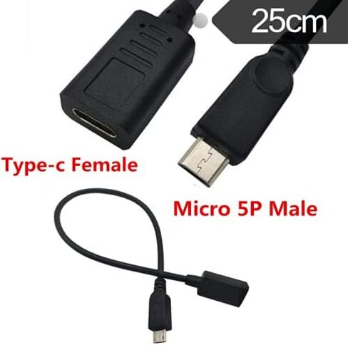 USB Type C to Micro USB Cable, 90 Degree USB-C Male to Micro USB Male Adapter Converter for MacBook Pro, Laptop, Android Devices(Only for Charging) (90 Degree Type C M/Micro M) in Saudi Arabia