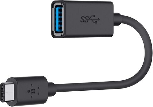 بلكن محول USB 3.0 USB-C الى USB-A (معتمد من USB-IF، 5 جيجابايت في الثانية، متوافق مع ماك بوك وماك بوك برو)، اسود in Kuwait
