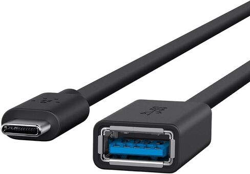 بلكن محول USB 3.0 USB-C الى USB-A (معتمد من USB-IF، 5 جيجابايت في الثانية، متوافق مع ماك بوك وماك بوك برو)، اسود in Kuwait