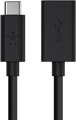 بلكن محول USB 3.0 USB-C الى USB-A (معتمد من USB-IF، 5 جيجابايت في الثانية، متوافق مع ماك بوك وماك بوك برو)، اسود in Kuwait