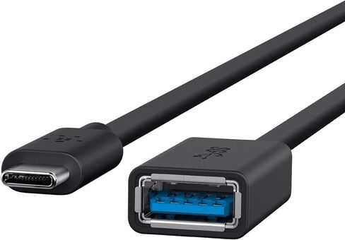 بلكن محول USB 3.0 USB-C الى USB-A (معتمد من USB-IF، 5 جيجابايت في الثانية، متوافق مع ماك بوك وماك بوك برو)، اسود in Kuwait