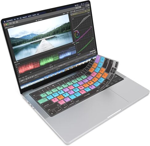 JCPal Final Cut Pro Shortcut Guide Keyboard Cover for 2021/2023 M1/M2/M3 Apple MacBook Pro 14 inch and MacBook Pro 16 inch, 2022 M2 MacBook Air 13 inch, 2023 M2 MacBook Air 15 inch (US-Layout) in Kuwait