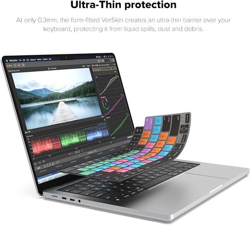 JCPal Final Cut Pro Shortcut Guide Keyboard Cover for 2021/2023 M1/M2/M3 Apple MacBook Pro 14 inch and MacBook Pro 16 inch, 2022 M2 MacBook Air 13 inch, 2023 M2 MacBook Air 15 inch (US-Layout) in Kuwait