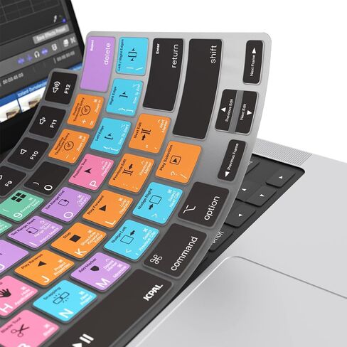 JCPal Final Cut Pro Shortcut Guide Keyboard Cover for 2021/2023 M1/M2/M3 Apple MacBook Pro 14 inch and MacBook Pro 16 inch, 2022 M2 MacBook Air 13 inch, 2023 M2 MacBook Air 15 inch (US-Layout) in Kuwait