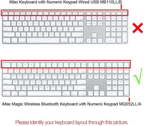 Ultra Thin Clear Keyboard Cover Protector Skin for Apple Wireless Magic Keyboard (for Magic Keyboard (MLA22LL/A)) in Kuwait