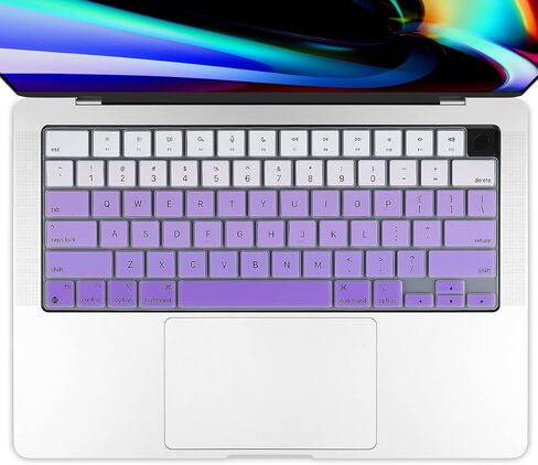 غطاء لوحة المفاتيح Batianda لجهاز MacBook Pro 14 مقاس 16 بوصة إصدار 2023 2021 A2442/A2779 A2485/A2780 مع M2 M1 Pro/Max Chip Premium رفيع للغاية متدرج اللون مقاوم للماء للوحة المفاتيح، أخضر متدرج in Kuwait