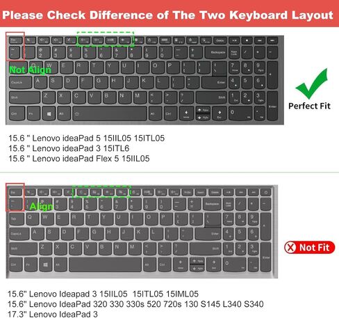 2Pack Keyboard Cover for Lenovo Yoga 7i 15.6" 16", ideaPad 5 15.6", ideaPad Flex 5 15.6", ideaPad 3i 15, ideaPad Slim 7 15.6, Lenovo Yoga Slim 7 15, Lenovo ThinkBook 15 Gen 4, ThinkBook 15 G2 G3 US in Kuwait
