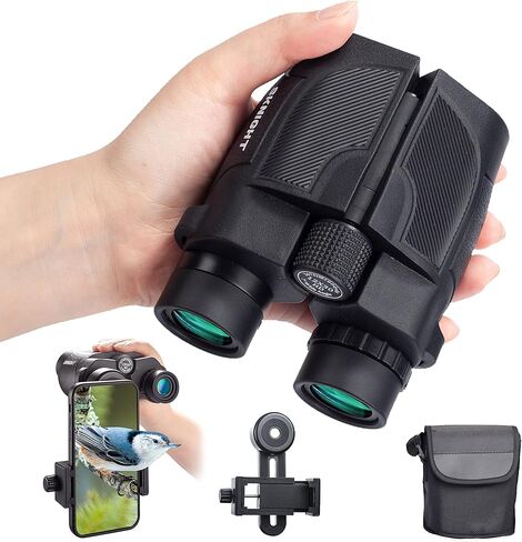 Sknight 12x30 Compact Binoculars for Adults and Kids with Phone Adapter, Small Binoculars with Large View, Lightweight Binoculars for Travel Bird Watching Concert Sports in Saudi Arabia