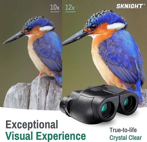 Sknight 12x30 Compact Binoculars for Adults and Kids with Phone Adapter, Small Binoculars with Large View, Lightweight Binoculars for Travel Bird Watching Concert Sports in Saudi Arabia