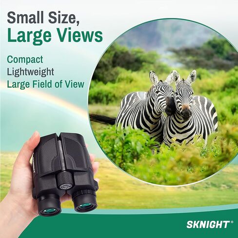 Sknight 12x30 Compact Binoculars for Adults and Kids with Phone Adapter, Small Binoculars with Large View, Lightweight Binoculars for Travel Bird Watching Concert Sports in Saudi Arabia