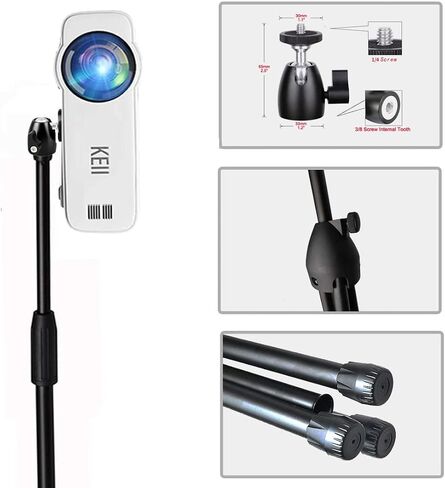 Coret Mini Projector Stand, Portable Camera Holder with 360 Rotatable Head, Adjustable Height 26-60in in Saudi Arabia