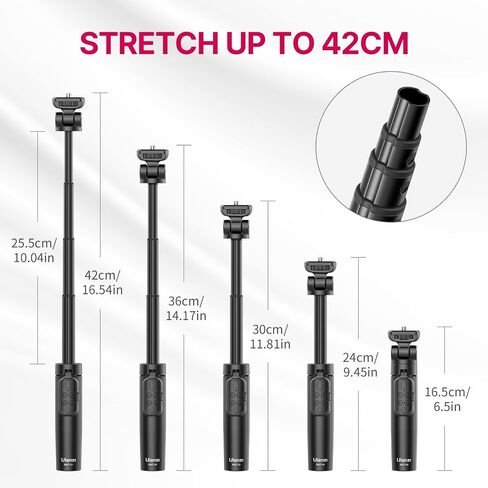 ULANZI RMT-01 Wireless Shooting Grip & Tripod for Sony, Canon, Nikon & Other Vlog Cameras or Smartphones, Selfie Video Recording Vlogging Accessories Portable Hand Size for Content Creators & Vloggers in Saudi Arabia