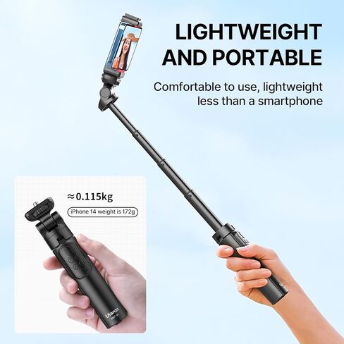 ULANZI RMT-01 Wireless Shooting Grip & Tripod for Sony, Canon, Nikon & Other Vlog Cameras or Smartphones, Selfie Video Recording Vlogging Accessories Portable Hand Size for Content Creators & Vloggers in Saudi Arabia