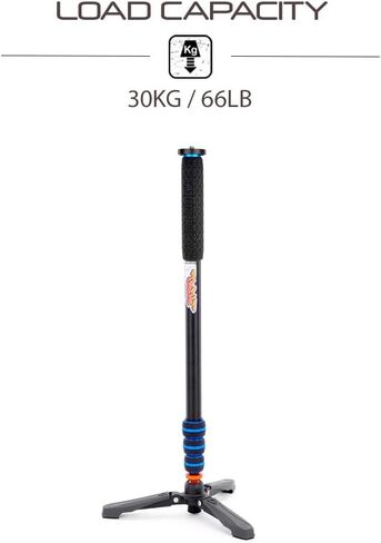 3 Legged Thing Punks Trent 2.0 Monopod with Docz2 Foot Spreader Kit - Lightweight Magnesium Alloy Camera Monopod with Multiple Uses for Heavy Equipment (TRENTKITGREY2.0) in Saudi Arabia