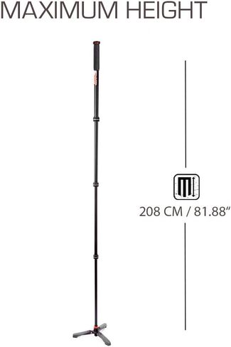3 Legged Thing Punks Trent 2.0 Monopod with Docz2 Foot Spreader Kit - Lightweight Magnesium Alloy Camera Monopod with Multiple Uses for Heavy Equipment (TRENTKITGREY2.0) in Kuwait