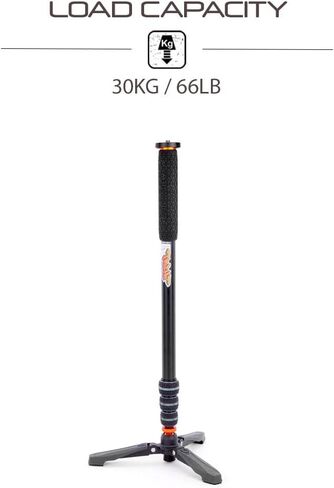 3 Legged Thing Punks Trent 2.0 Monopod with Docz2 Foot Spreader Kit - Lightweight Magnesium Alloy Camera Monopod with Multiple Uses for Heavy Equipment (TRENTKITGREY2.0) in Kuwait