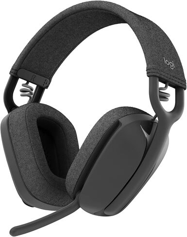 Logitech Zone Vibe 100 Lightweight Wireless Over Ear Headphones with Noise Canceling Microphone, Advanced Multipoint Bluetooth Headset, Works with Teams, Google Meet, Zoom, Mac/PC - Rose in Saudi Arabia