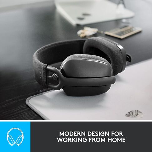Logitech Zone Vibe 100 Lightweight Wireless Over Ear Headphones with Noise Canceling Microphone, Advanced Multipoint Bluetooth Headset, Works with Teams, Google Meet, Zoom, Mac/PC - Rose in Saudi Arabia