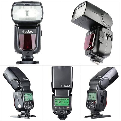 فلاش خارجي GODOX TT600 متوافق مع كاميرا Canon/Nikon/Pentax/Olympus/Fuji وغيرها من كاميرات DSLR مع Hotshoe القياسي، وإخراج عالي GN60، ودعم الزناد اللاسلكي in Saudi Arabia