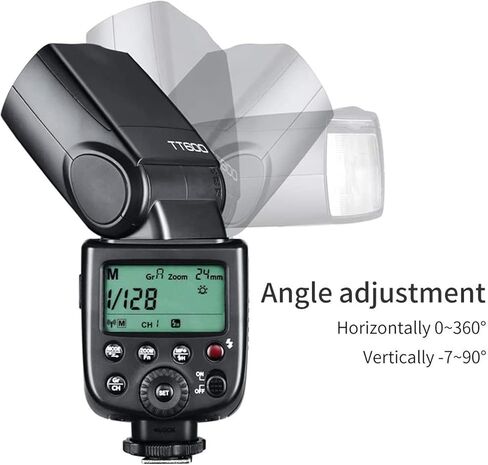 فلاش خارجي GODOX TT600 متوافق مع كاميرا Canon/Nikon/Pentax/Olympus/Fuji وغيرها من كاميرات DSLR مع Hotshoe القياسي، وإخراج عالي GN60، ودعم الزناد اللاسلكي in Saudi Arabia