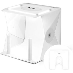 Foldio2 Plus + الغطاء الأمامي (صندوق مبسط مقاس 15 بوصة لتصوير المنتجات مع غطاء انعكاس / 15 بوصة × 15 بوصة / استوديو محمول، شرائح LED قابلة لتعديل الضوء، CRI 97+، ورقة خلفية متضمنة) in Kuwait
