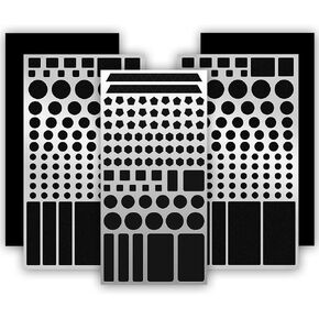 5 ورقات ملصقات لحجب ضوء LED، 3 قطع و2 غير مقطوعة، ملصقات تعتيم للالكترونيات مثل شاشة التلفزيون والكمبيوتر ومكيف الهواء، ملصقات غطاء الضوء الالكترونية، ملصقات تعتيم الضوء، اضواء سوداء in Kuwait