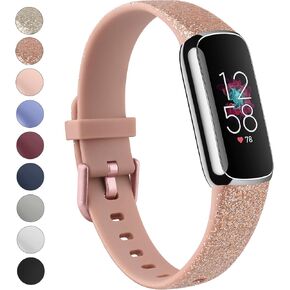 Vanjua Band Compatible with Fitbit Luxe Bands Women Men, Soft Silicone Adjustable Waterproof Sport Replacement Wristbands Strap for Fitbit Luxe Fitness Tracker
