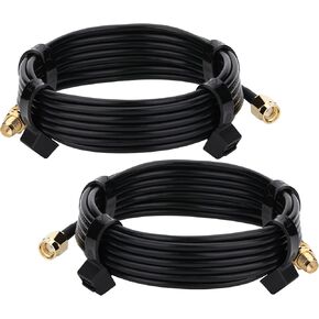 BLTIATLE WiFi Antenna Extension Cable 10FT 2 Pack RP-SMA Male/Female Connectors Type 100 Coaxial Cable for WiFi Router Wireless Network Card Adapternot, Not for TV (Equivalent LMR100 coaxial Cable) in Kuwait