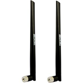 TECHTOO WiFi Antenna Dual Band 7dBi 2.4GHz/5.8GHz with RP-SMA Connector for Wireless Network Router USB Adapter PCI Card IP Camera DJI Phantom Wireless Range Extender FPV UAV Drone (Black 2-Pack)