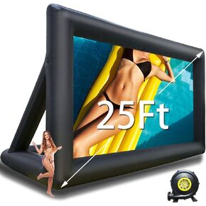 33ft Outdoor Inflatable Movie Screen, No Seam Projector Screen with Air Blower, Support Front & Rear Projection in Saudi Arabia
