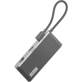 Anker USB C Hub، 655 USB-C Hub (8 في 1)، مع منفذي بيانات USB-A بسرعة 10 جيجابت في الثانية، توصيل طاقة 100 واط، 4K HDMI، 1 جيجابت في الثانية إيثرنت، فتحات بطاقة microSD وSD، AUX 3.5 مم، لـ ماك بوك والمزيد (أبيض ترابي) in Kuwait