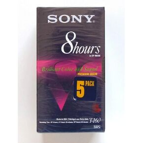 Sony T-160 8 Hours in EP Mode Blank Video Cassette - 5-Pack in Saudi Arabia