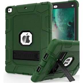 حافظات Rantice iPad الجيل السادس، الحافظة الخامسة، Air 2 9.7 غطاء حماية من السقوط القوي المقاوم للصدمات مدمج مع مسند لـ 9.7 بوصة A1893/A1954/A1822/A1823 (أسود) in Kuwait