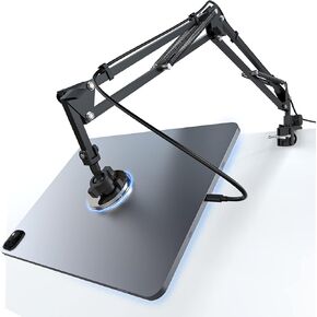 حامل حامل الكمبيوتر اللوحي المغناطيسي، CACENCAN 2022 حامل كمبيوتر لوحي مصمم بكل القلب، دوران 360 درجة، ليس بمشبك ولكن مغناطيسي، حامل كمبيوتر لوحي بذراع متأرجح صناعي، متوافق مع iPad/جميع الأجهزة اللوحية/Switch/Kindle in Kuwait