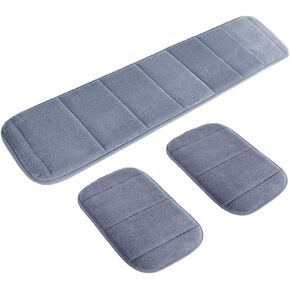 AUHOKY 2 Sets Ergonomic Computer Wrist Pad - Long & Short Size Combination Keyboard Rest Elbow Support Mat for Office, Desktop, Working, Gaming - Memory Foam Relieve Elbow Pain (Gray) in Kuwait