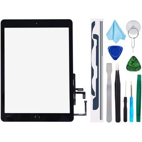 T Phael White Digitizer Repair Kit for 2017 iPad 9.7(A1822, A1823) Touch Screen Digitizer Replacement with Home Button + Tools Kit + PreInstalled Adhesive