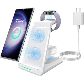 ADADPU 3 in 1 Wireless Charging Station for Samsung Galaxy Devices in Kuwait