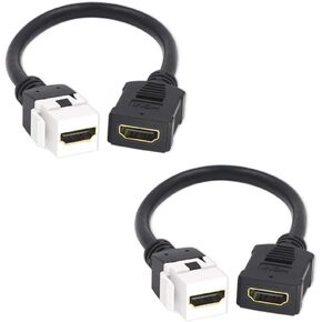 VCE 2-Pack HDMI Keystone Jack, Female to Female HDMI Pigtail Cable 4K HDMI Keystone Coupler for Keystone Wall Plate - 6 Inch in Saudi Arabia