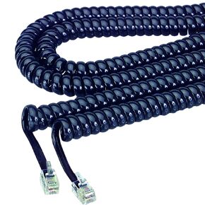 Softalk Coiled Phone Cord, Plug/Plug, 25 ft, Beige