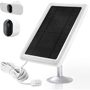 Arlo Camera Solar Panel Charger, Compatible with Arlo Pro4, Pro3, Floodlight, Pro 5S, Ultra 2, Ultra Cameras, 13ft/4m Cable, 6V4.5W Fast Battery Charging in Kuwait