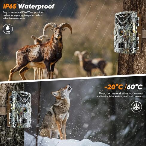 WiFi Trail Camera Game Cameras 2K 30MP with Wide Angle Motion Latest Sensor View 0.2s Trigger Speed 8 Batteries and 32GB SD Card 2.4'' HD TFT Screen Waterproof Cam for Wildlife Monitoring in Kuwait