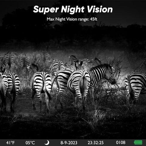 WiFi Trail Camera Game Cameras 2K 30MP with Wide Angle Motion Latest Sensor View 0.2s Trigger Speed 8 Batteries and 32GB SD Card 2.4'' HD TFT Screen Waterproof Cam for Wildlife Monitoring in Kuwait