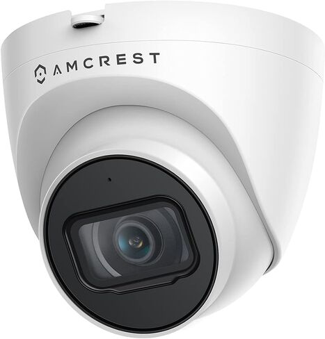 Amcrest 5MP Turret POE Camera, UltraHD Outdoor IP Camera POE with Mic/Audio, 5-Megapixel Security Surveillance Cameras, 98ft NightVision, 132° FOV, MicroSD (256GB), (IP5M-T1179EW-AI-V3) in Kuwait