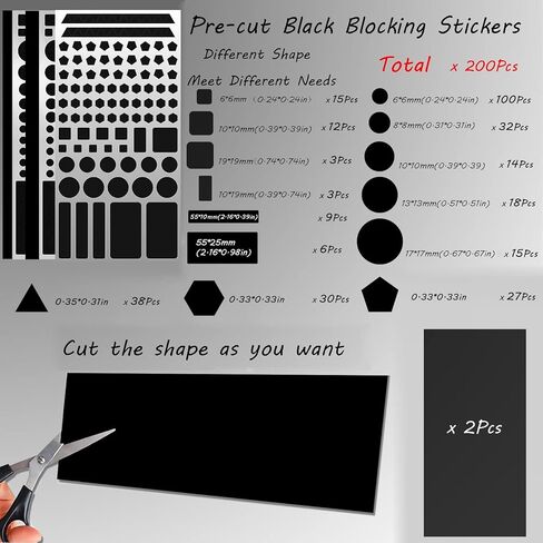5 ورقات ملصقات لحجب ضوء LED، 3 قطع و2 غير مقطوعة، ملصقات تعتيم للالكترونيات مثل شاشة التلفزيون والكمبيوتر ومكيف الهواء، ملصقات غطاء الضوء الالكترونية، ملصقات تعتيم الضوء، اضواء سوداء in Kuwait