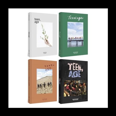 SEVENTEEN TEEN, AGE Reissue 2nd Album CD+Folding poster on pack+Photobook+Lyrics paper+Photocard+Portrait desktop stand+Name sticker+Tracking Sealed SVT (Green Version) in Saudi Arabia
