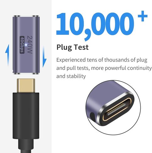 محول موسع Poyiccot USB C بسرعة 40 جيجابت في الثانية، 2 حزمة USB C ذكر إلى أنثى محول تمديد 8K@60 هرتز، USB C PD 100W نوع C موسع يدعم USB 4 Thunderbolt 4 موصل لجهاز MacBook Pro، محطة إرساء in Kuwait